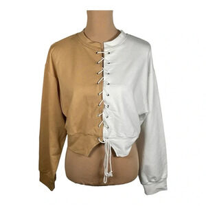 🌟Akira String Up Cropped Sweatshirt Large